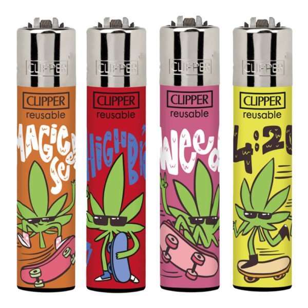 Mechero Clipper Serigrafiado Modelo Hoja de María